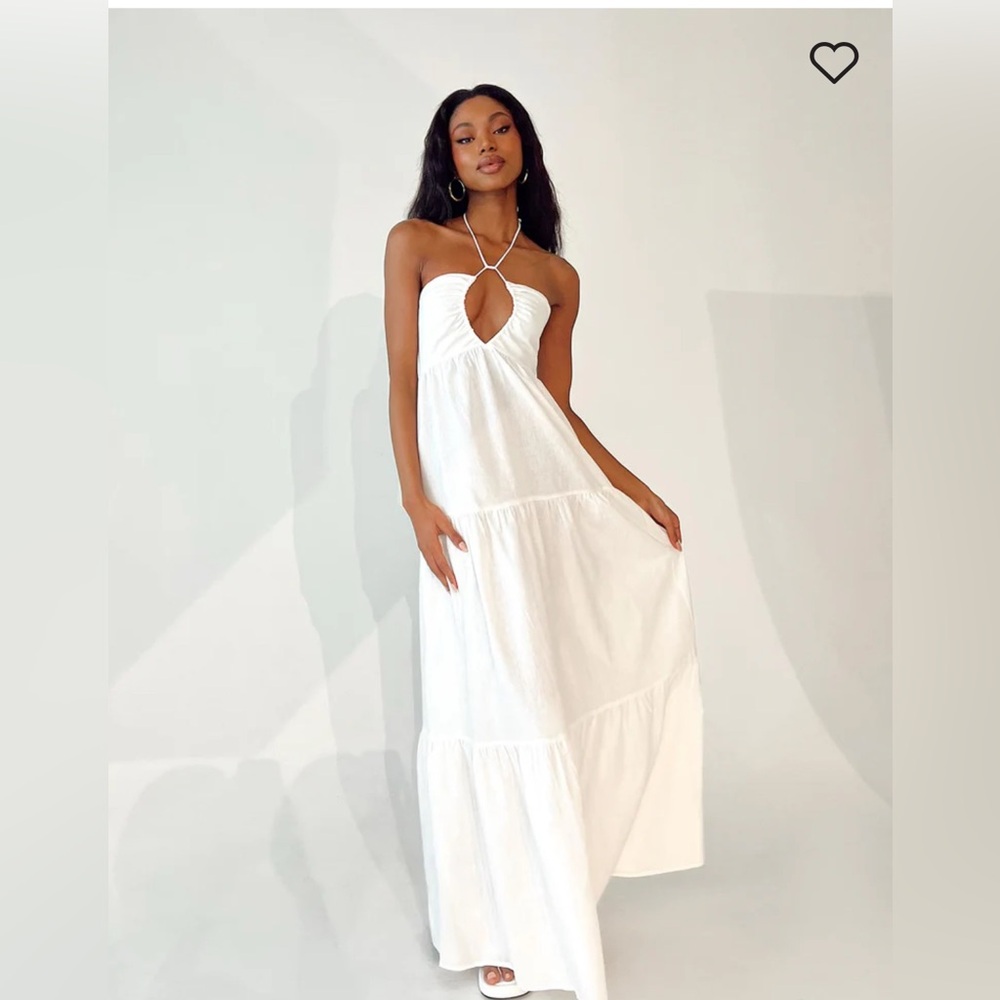 Princess Polly Lincoln Maxi Dress White